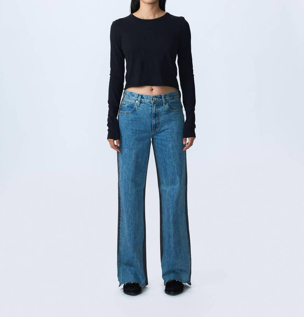 NEW SLVRLAKE re-work panelled grace jeans in pacific moon